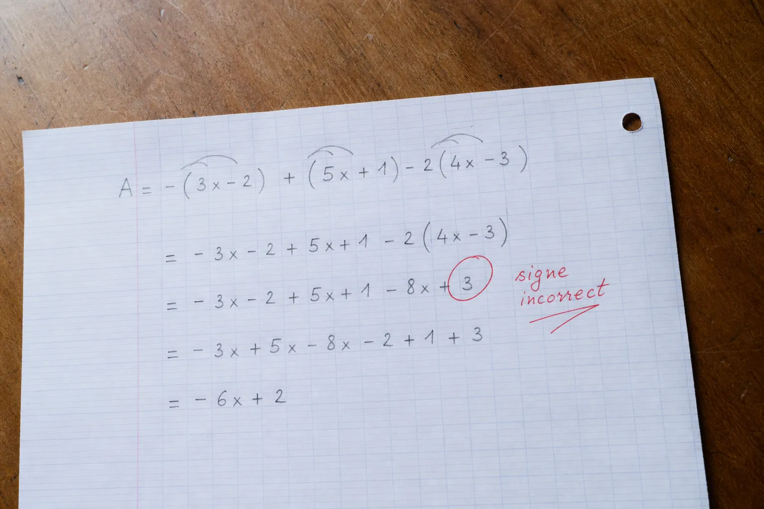 Calcul littéral au brevet : éviter les erreurs de signes