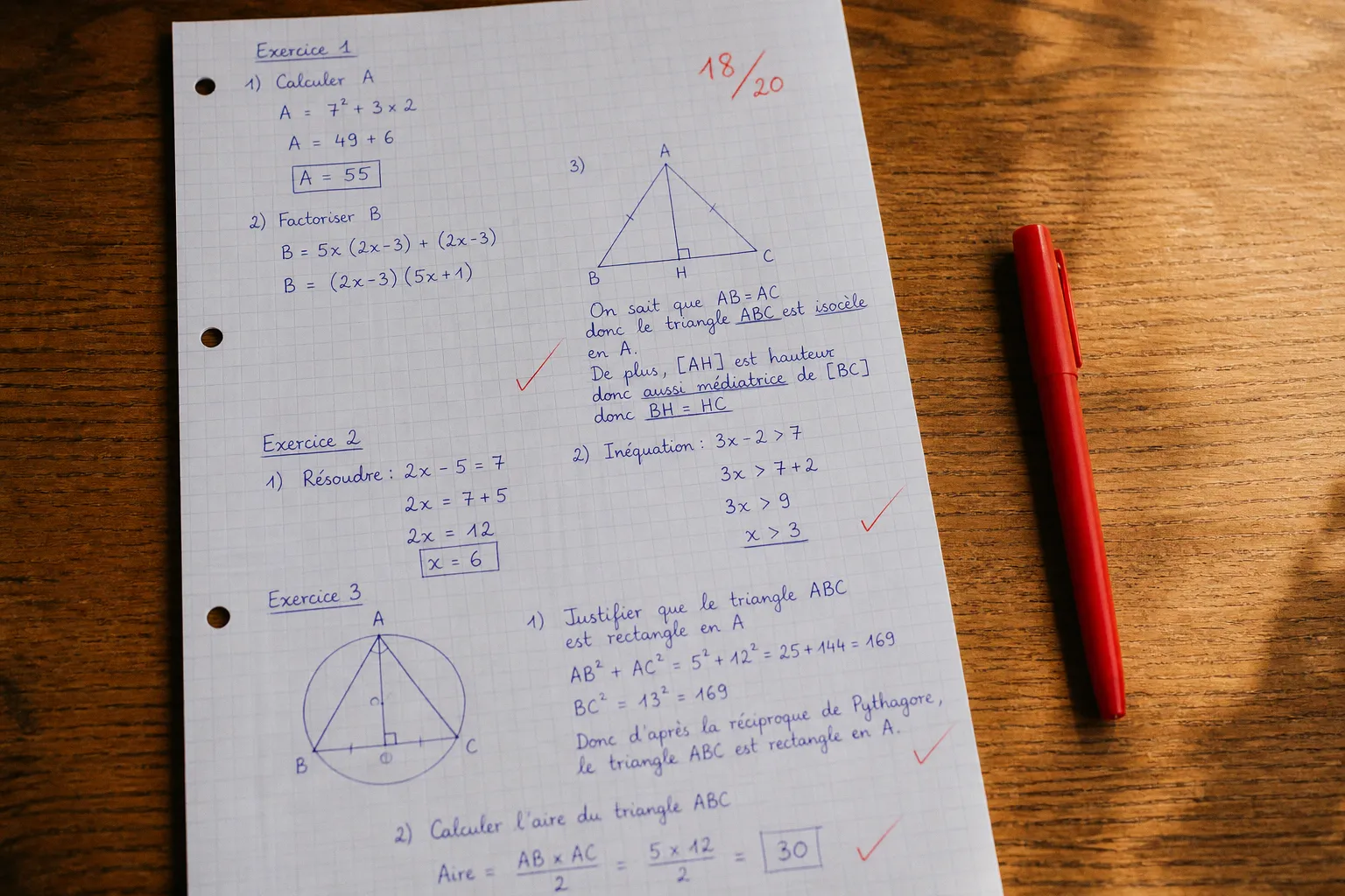 Correction du brevet de maths 2025 : étapes pour s'auto-évaluer