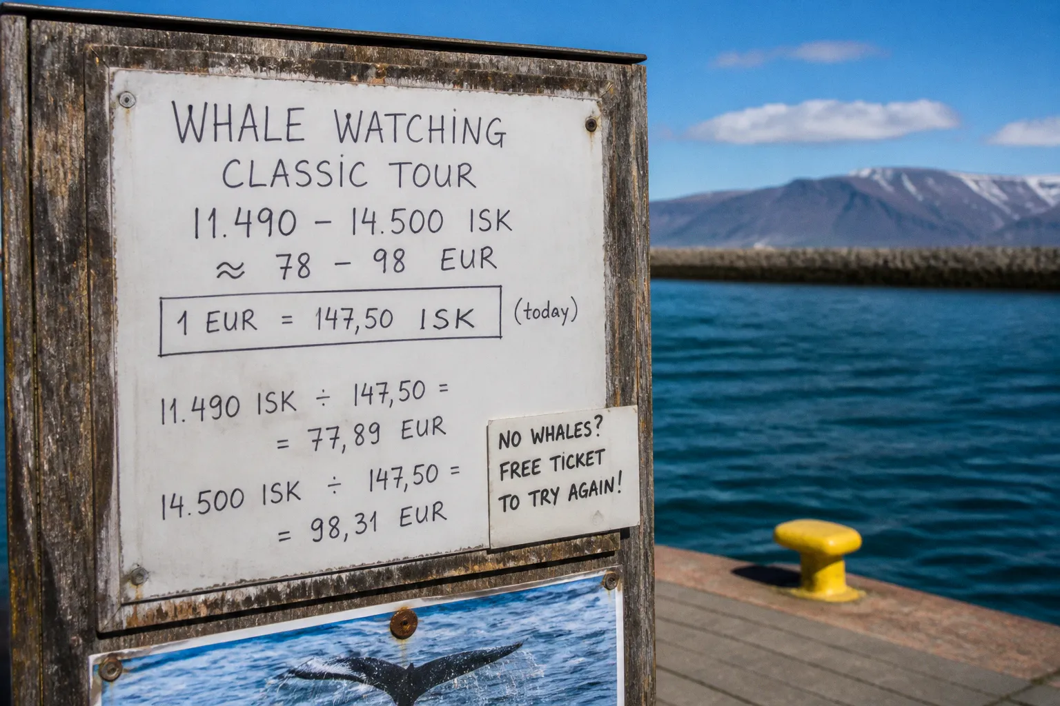 Observation de la faune à Reykjavik prix : l'erreur de change