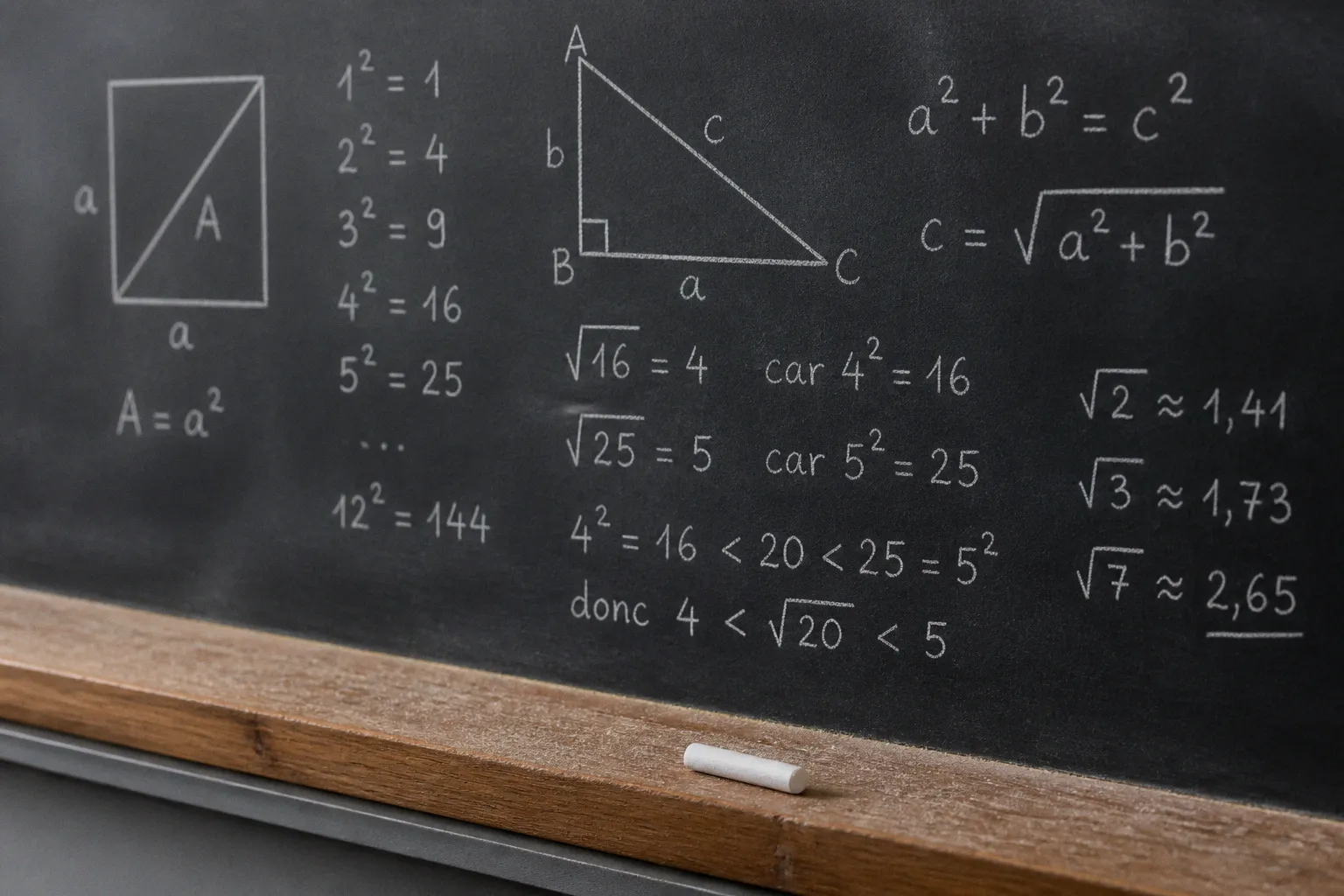 Racines carrées : la méthode pas à pas pour calculer sans outil
